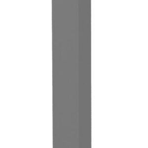 A tall, slender, gray rectangular prism standing upright against a white background.