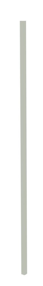 A tall, thin, light grey vertical pole or bar against a white background.