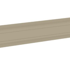 A long, flat, beige metal strip with six holes evenly spaced along its length. The strip has a slight raised ridge running through the center, creating a subtle texture.