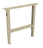 Tan rectangular metal frame with four mounting holes, designed to support a structure. It has two legs connected by a horizontal beam at the bottom, featuring additional holes for secure attachment.