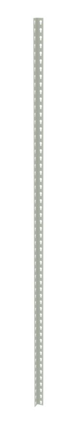 A long, narrow beige metal strip with small triangular perforations evenly spaced along its length. The strip is shown against a plain white background.