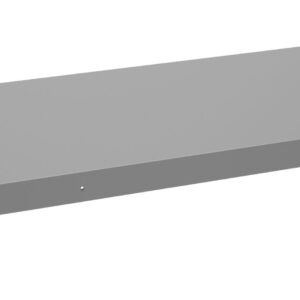 Gray rectangular metal panel with smooth surface and small holes along its edges, shown against a white background. The panel appears minimalistic and industrial, with no visible branding or markings.