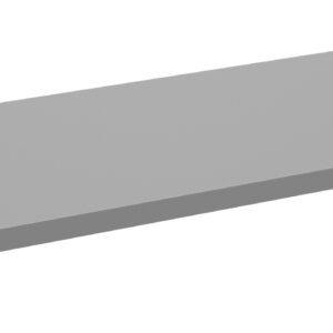A flat, metallic gray rectangular panel with smooth surfaces and slightly rounded edges. It has small notches at the corners, likely for mounting purposes.