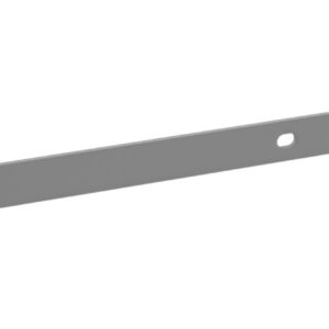 A long, thin metal bar with a rectangular profile and holes near each end and in the center. The bar has a smooth, metallic surface and is shown against a plain white background.