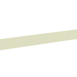 The image shows a long, narrow, light beige metal strip with a small L-shaped profile at one end, set against a plain white background.