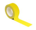 A roll of yellow MH-USA Floor Marking Tape, H.1.97 in. x W12.99 in., with a glossy finish and partially unrolled strip, set against a white background.