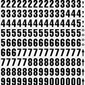 The MH-USA Magnetic Mixed Numbers - H.0.91 in. on a white background showcases bold black numbers, arrows, and percentage signs in an orderly grid from 1 to 9, followed by zeros and unique symbols.