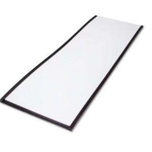 A white rectangular MH-USA Magnetic Label Holder measuring 2.76 in. x 7.87 in., with a black border, set against a plain background.