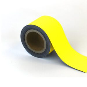 An MH-USA Magnetic Easy-Wipe Strip in vibrant yellow, measuring H.3.54 in. x W3.94 in., is partially unrolled against a clean white backdrop.