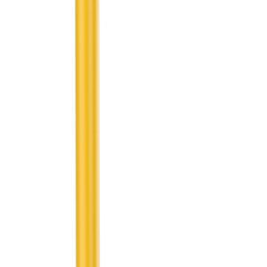 A yellow retractable belt stanchion with a black base and horizontal belt extended, used for crowd control or forming queues.