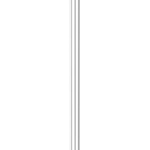 The Visiontron ST500 Series Ball Top Rope Stanchion, elegantly designed with a silver finish, round top, and flat base, is perfect for crowd control or line management. It stands isolated on a white background, making it ideal for any setting.
