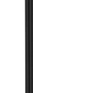 A black stanchion with a yellow retractable belt that reads DANGER-KEEP OUT in bold black letters. The stanchion is isolated against a white background.