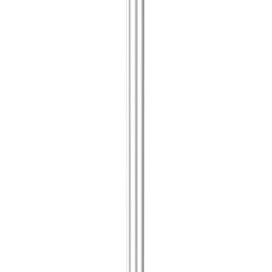 The Visiontron ST600 Series Flat Top Rope Stanchion has a stylish metal post, a round base, and a top hook, ideal for retractable belts or ropes to manage crowds or line organization. It is presented on a white background for clarity.