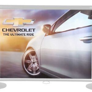 The Chevrolet ad showcases our Retracta-Banner Replacement Banner with a close-up of a silver car against a blurred backdrop. The text Chevrolet The Ultimate Ride and the logo create a bold statement of elegance and innovation.