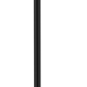 A black stanchion with an extended yellow belt displaying the text CAUTION-DO NOT ENTER.