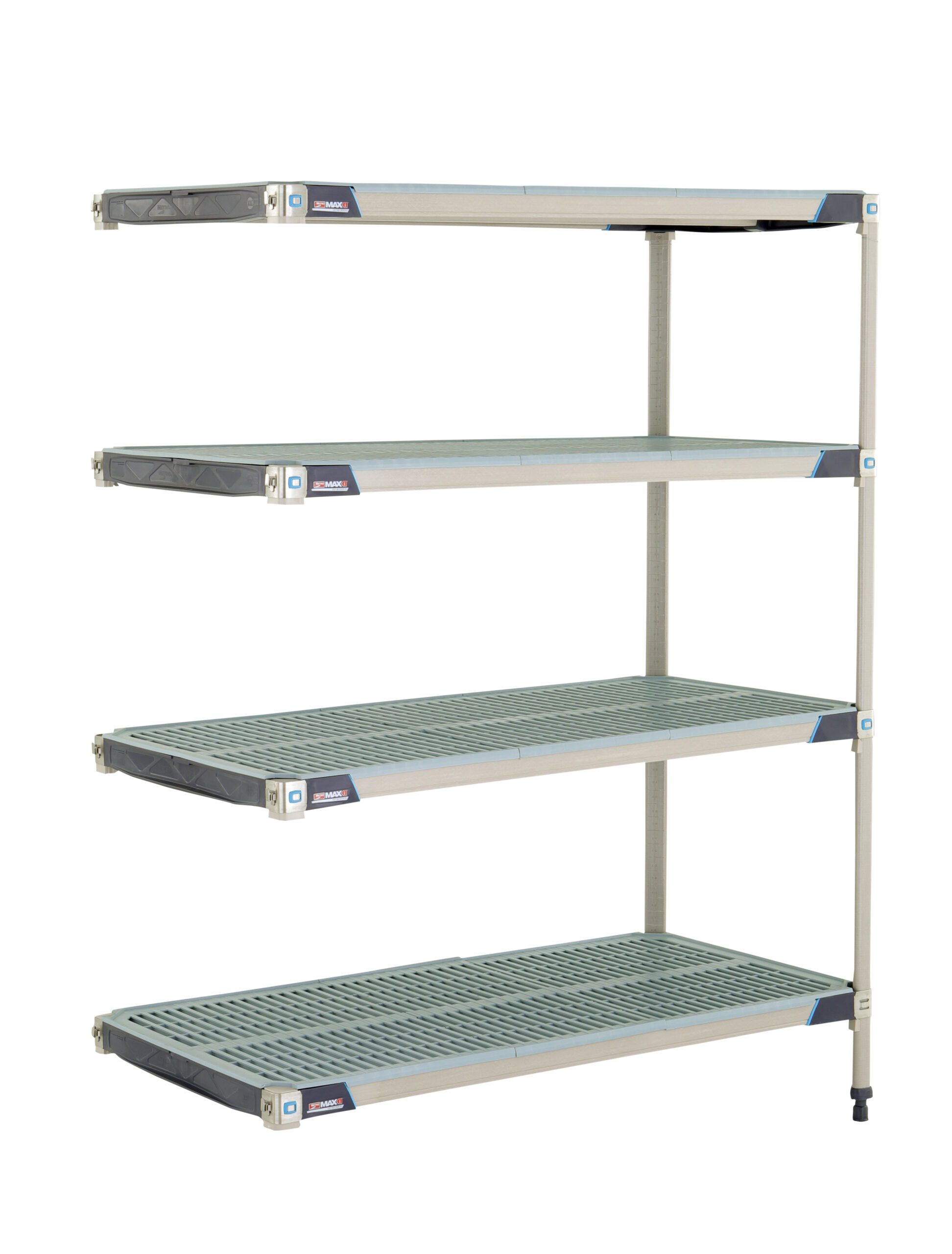 MetroMax i AX556GX3 4Shelf Plastic Industrial Shelving AddOn Unit, 24
