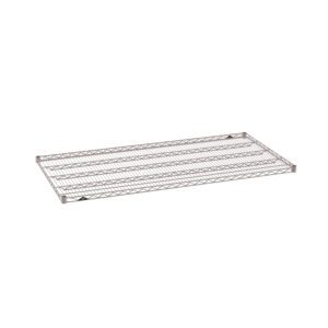 The Metro Super Erecta 3060NK4 Industrial Wire Shelf, in Metroseal Gray Epoxy and measuring 30 x 60, boasts a sleek rectangular design with multiple horizontal bars for a stylish organization.