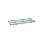 The Metro Super Erecta 2148NK3 Industrial Wire Shelf, with its 21 x 48 green wire design and sturdy metal grid pattern, is displayed against a white background. It features a durable Metroseal Green Epoxy finish.