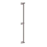 The Metro 33PDFK4 Super Erecta Wall Mount Post is a 33-inch long vertical rod with three evenly spaced mounting brackets for secure attachment, featuring a durable and sleek Metroseal Gray Epoxy finish.