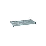The MetroMax Q MQ2142G Plastic Industrial Shelf with Grid Mat boasts a grid surface, sturdy rectangular 21 x 42 design, ideal for industrial or storage use.