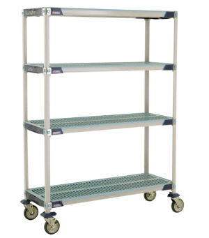 MetroMax i Mobile Drying Rack with Two Drop-Ins, One Tray Rack, One Bulk  Shelf and Drip Tray - Metro