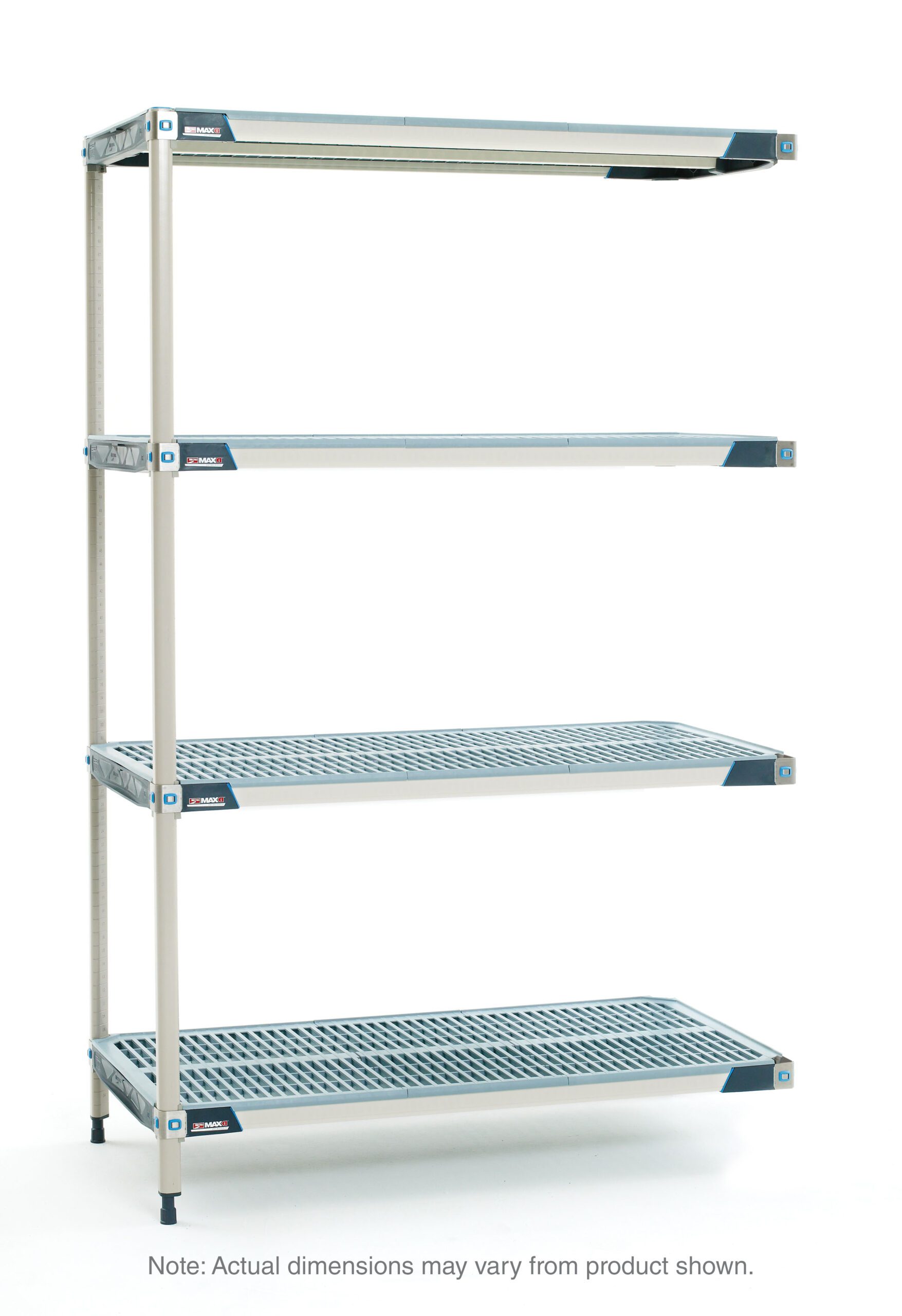 MetroMax i AX316GX3 4Shelf Plastic Industrial Shelving AddOn Unit, 18
