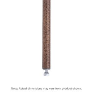 Close-up of a vertical, cylindrical leg with a speckled copper hammertone finish, ending in a metal foot. This piece is part of the Metro 27P-DCH Super Erecta SiteSelect Industrial Wire Shelving Post series, measuring 27 H. Dimensions may vary from the product shown.