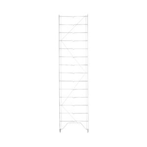 The Metro 1872C Erecta Shelf Wire Shelving Uprights, measuring 18W x 73.5H, offer sturdy support with a minimalist design of evenly spaced shelves and four legs, ideal for maximizing vertical storage against a plain white backdrop.