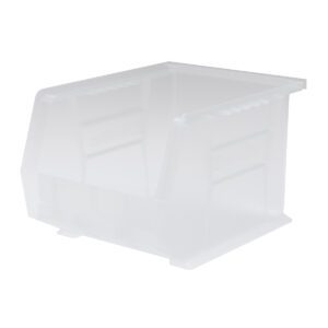 The 10.8 x 8.25 x 7 Metro MB30239CLSH bin has an open front and ribbed sides for easy access and visibility. Made of sturdy, clear plastic, its perfect for organizing small to medium items.