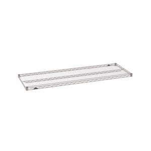 The Metro Super Erecta 2160NK4 Industrial Wire Shelf, measuring 21 x 60, showcases a sturdy grid-pattern metal wire design with a sleek Metroseal Gray Epoxy finish, providing stylish and reliable storage.