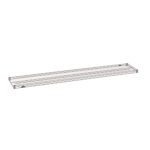 The Metro Super Erecta 1472NK4 is a 14 x 72 industrial wire shelf with a grid-like design, finished in Metroseal Gray Epoxy. It features a sleek silver finish and is positioned horizontally against a white background.