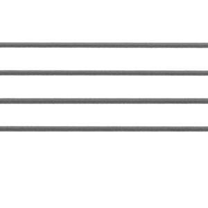 The Metro L24N-4-DSG Super Erecta, a 4 high stackable ledge with smoked glass, enhances organization with two horizontal bars and four vertical legs. This 24 wire shelving model is showcased against a plain white backdrop.