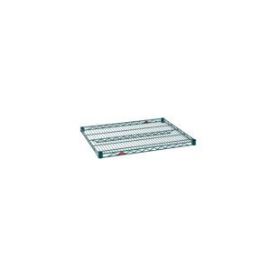 Meet the Metro Super Erecta 2430NK3 Industrial Wire Shelf, featuring a dark Metroseal Green Epoxy finish and grid pattern, sized at 24 x 30. Its ideal for item storage and integrates effortlessly with racks or shelving units.
