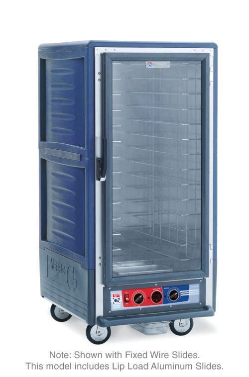 lv5myto5mjcmk504osgjbwe935kc3s0t.jpg The Metro C537-MXFC-L-BUA C5 3 Series cabinet, with a full-length clear door and lip load aluminum slides, operates at 220-240V and 50/60Hz. Its designed for efficient moisture heated holding and proofing, with mobility features and metal interior shelves.
