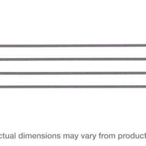 The Metro L54N-4K4 Super Erecta, a 54 high stackable ledge for wire shelving in Metroseal Gray Epoxy, is shown against a white background. Note: Actual dimensions may vary from the product shown.