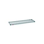 The Metro Super Erecta 1448NK3 Industrial Wire Shelf, in a Metroseal Green Epoxy finish, measures 14 x 48 and features a supportive grid pattern. Its shown on a clean white background.