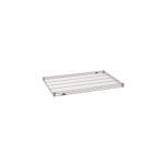 The Metro Super Erecta 2436NK4 Industrial Wire Shelf, measuring 24 x 36 and finished in Metroseal Gray Epoxy, features a sturdy rectangular grid pattern on a white background—perfect for storage or organizing needs.
