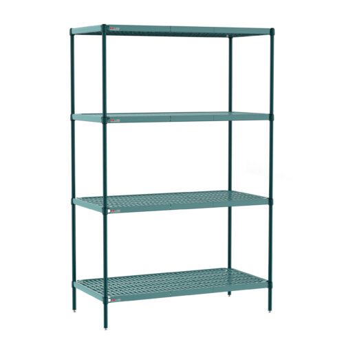 prpdoc3z0minsuorypwwgtjwhsacwszu.jpg The Metro PR-214874K3-S-4 Super Erecta Pro Industrial Wire 4-Shelf Restaurant Shelving Unit, measuring 21 x 48 x 74, includes four perforated shelves with removable plastic mats and boasts a functional, stylish open design with vertical supports.
