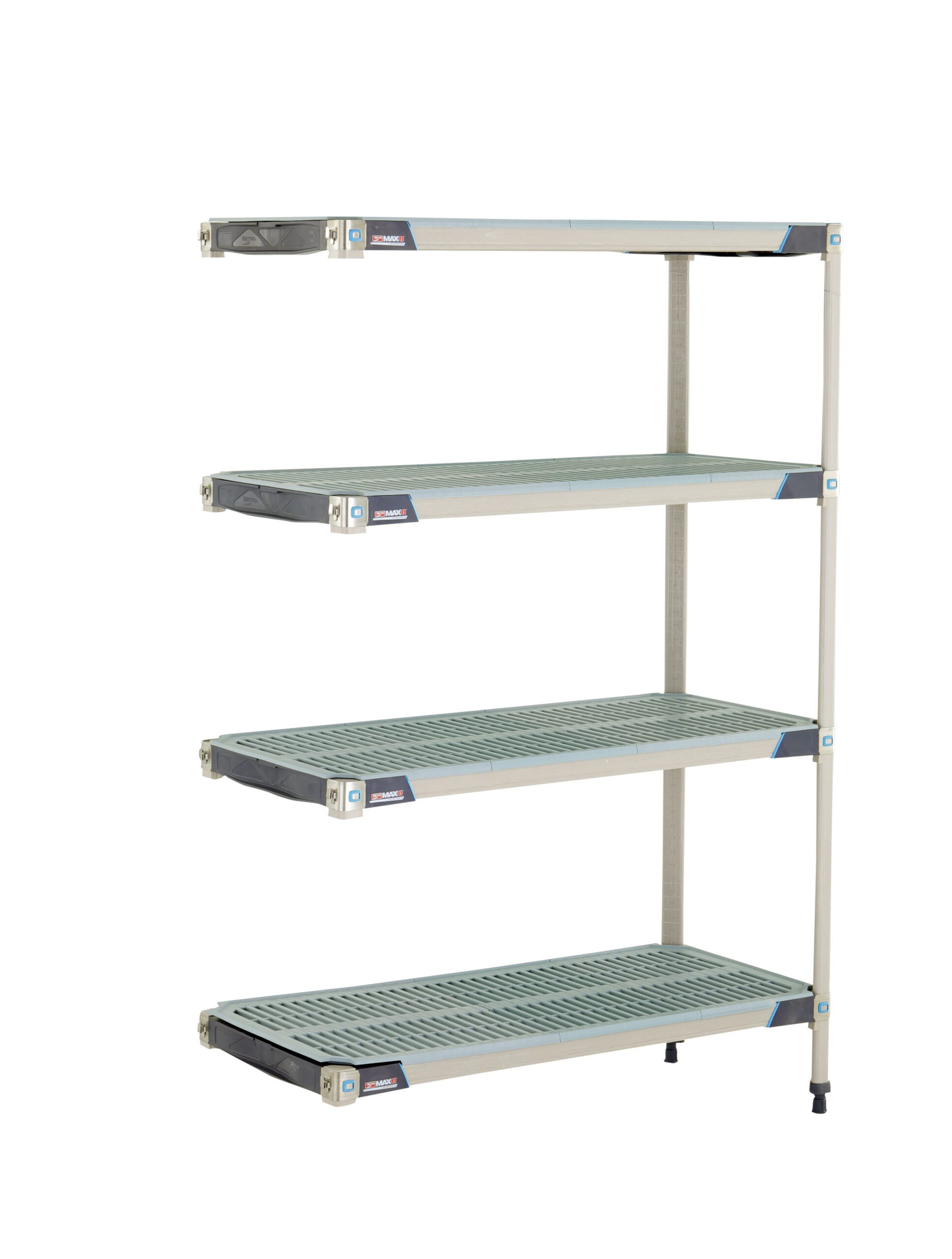 MetroMax i AX346GX3 4Shelf Plastic Industrial Shelving AddOn Unit, 18