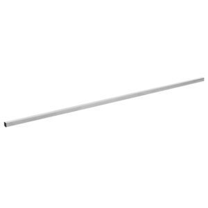 Set against a white background, the 60 Metro SWRB6S Super Erecta Additional Bar boasts a shiny finish with a slight taper at one end, enhancing its sleek look for high-profile sterile wrap racks.