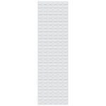The Metro MB1861LWP Louvered Wall Panel is a sleek white metal pegboard, 18 x 61, with evenly spaced slots for tool organization and storage.