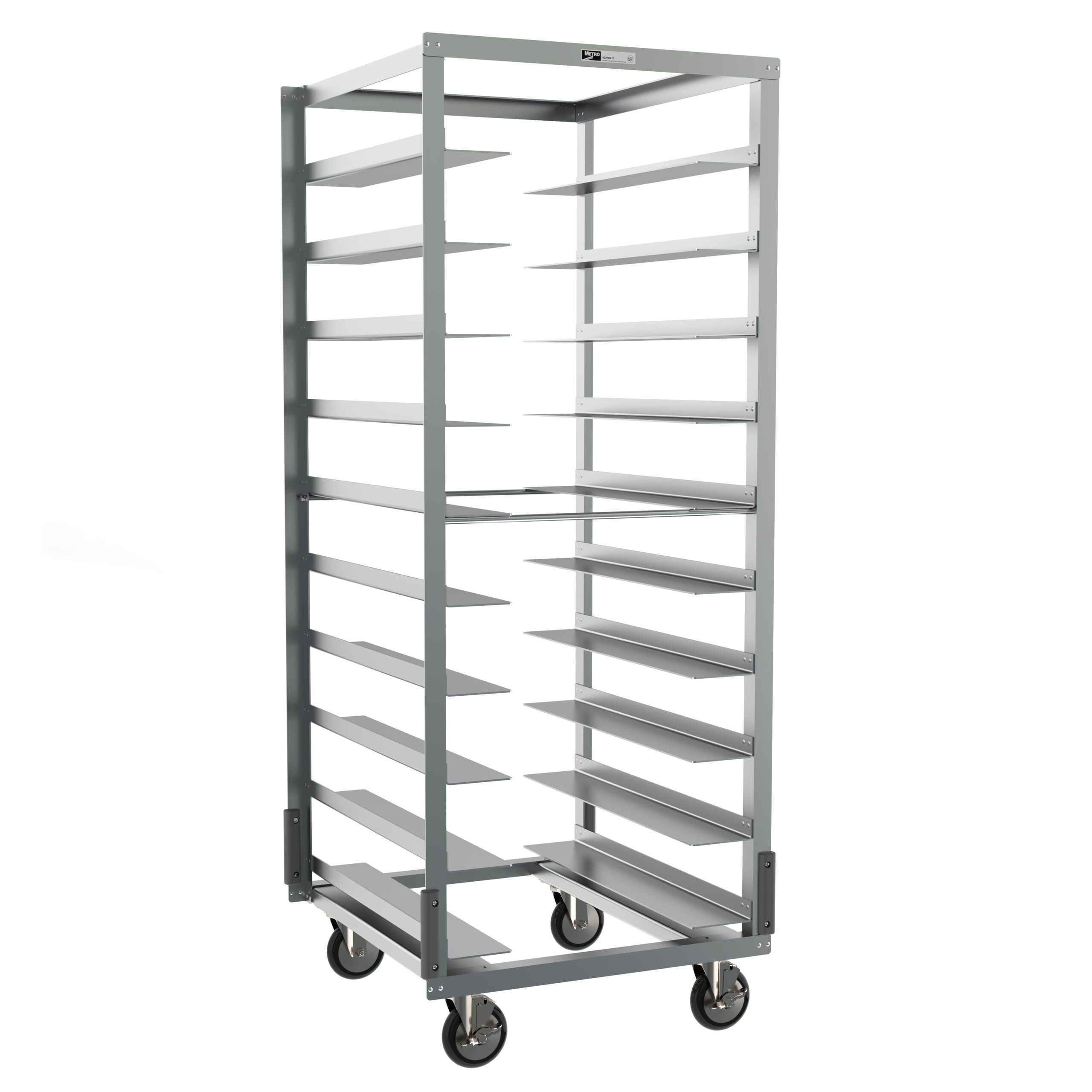 Metro RD27NA37 Oval Tray Pan Rack with Gray Corner Bumpers, 6" Slide