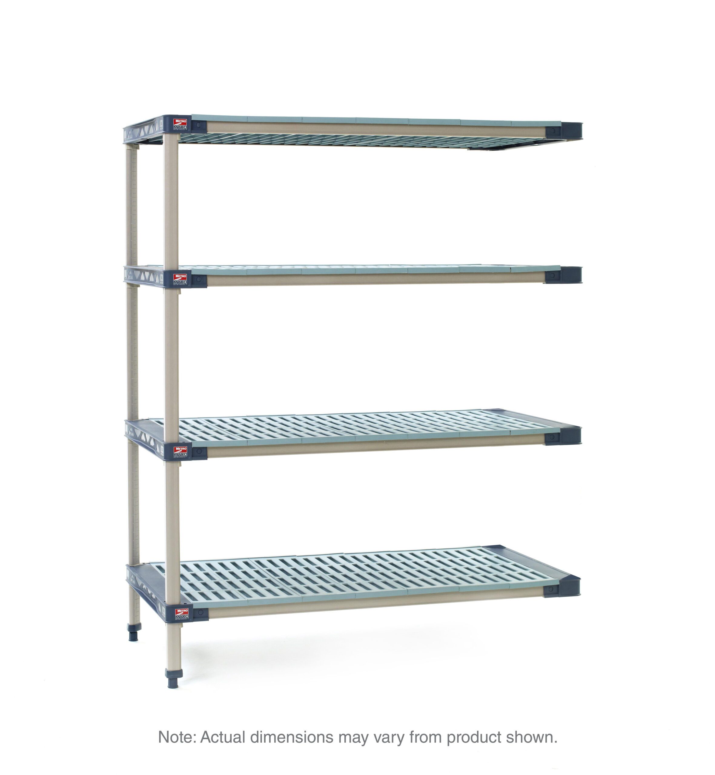 MetroMax 4 AX426G4 4Shelf Plastic Industrial Shelving AddOn Unit, 21