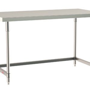 Meet the Metro TWS2436SU-316-S TableWorx Stationary Performance Work Table featuring a Type 316 stainless steel work surface, Type 304 stainless steel legs and mounts, and a sturdy 3-sided frame. Its durable build makes it ideal for kitchens or workspaces. Dimensions: 24 x 36.