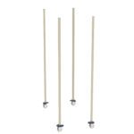 The Metro BTMQ3 qwikTRAK Mobile Unit Kit features evenly spaced, epoxy-coated steel posts securely mounted on small wheels for easy mobility.