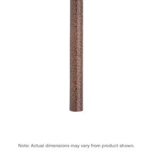 A vertical cylindrical object, resembling the Metro 27 H Super Erecta SiteSelect Mobile-Ready Industrial Wire Shelving Post in Copper Hammertone, stands against a plain white backdrop. Text reads, Note: Actual dimensions may vary from product shown.