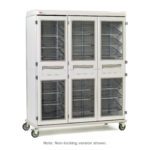 Metro SXRT76MXD2 Starsys XD Extra Deep Mobile Supply Cabinet, triple wide, on wheels with clear key-locking doors. The spacious interior shelves are perfect for organized storage.