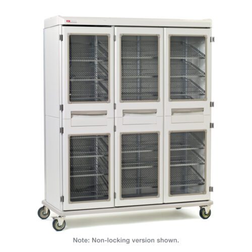 mrggri16n9ot47wiclkqwyhc14cvq159.jpg Metro SXRT76MXD2 Starsys XD Extra Deep Mobile Supply Cabinet, triple wide, on wheels with clear key-locking doors. The spacious interior shelves are perfect for organized storage.