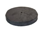 A round, black, dense foam pad with a small central hole is displayed on a white background. Its slightly textured surface matches the Justrite Gasket design, making it perfect for F/Vptrp Drum Lid 26754 systems.