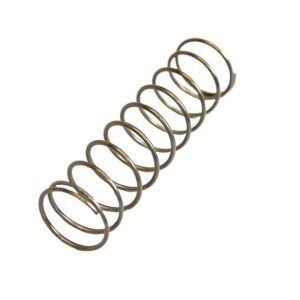 A close-up image features the helical structure of a Justrite Spring, F/Plunger Can, gracefully positioned diagonally against a plain white background.